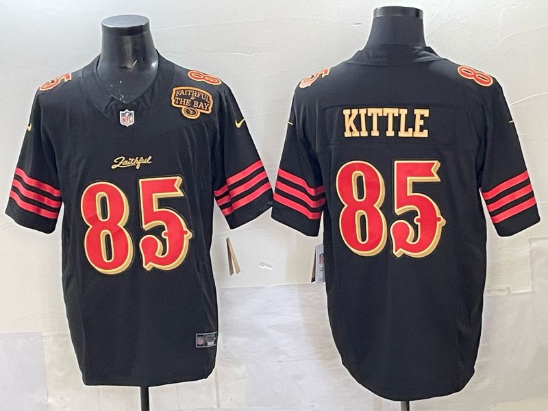 Men Nike San Francisco 49ers #85 Kittle black Limited NFL 2025 Jersey 0013